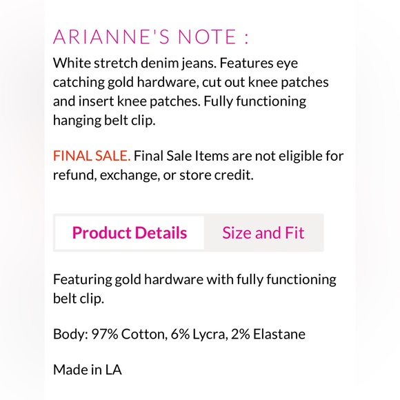 NWT - Arianne Elmy Denim Blue STRAPPY JEANS - 12 - Picture 11 of 11